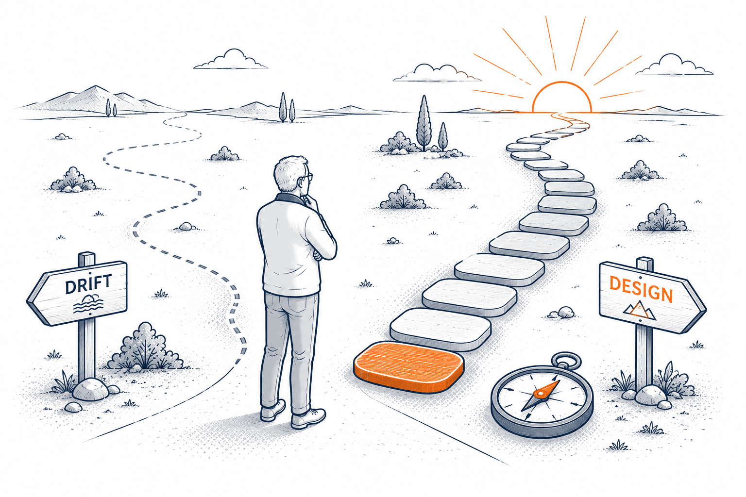 الانجراف مقابل التصميم — الاختيار بين الانجراف في التقاعد وتصميمه
